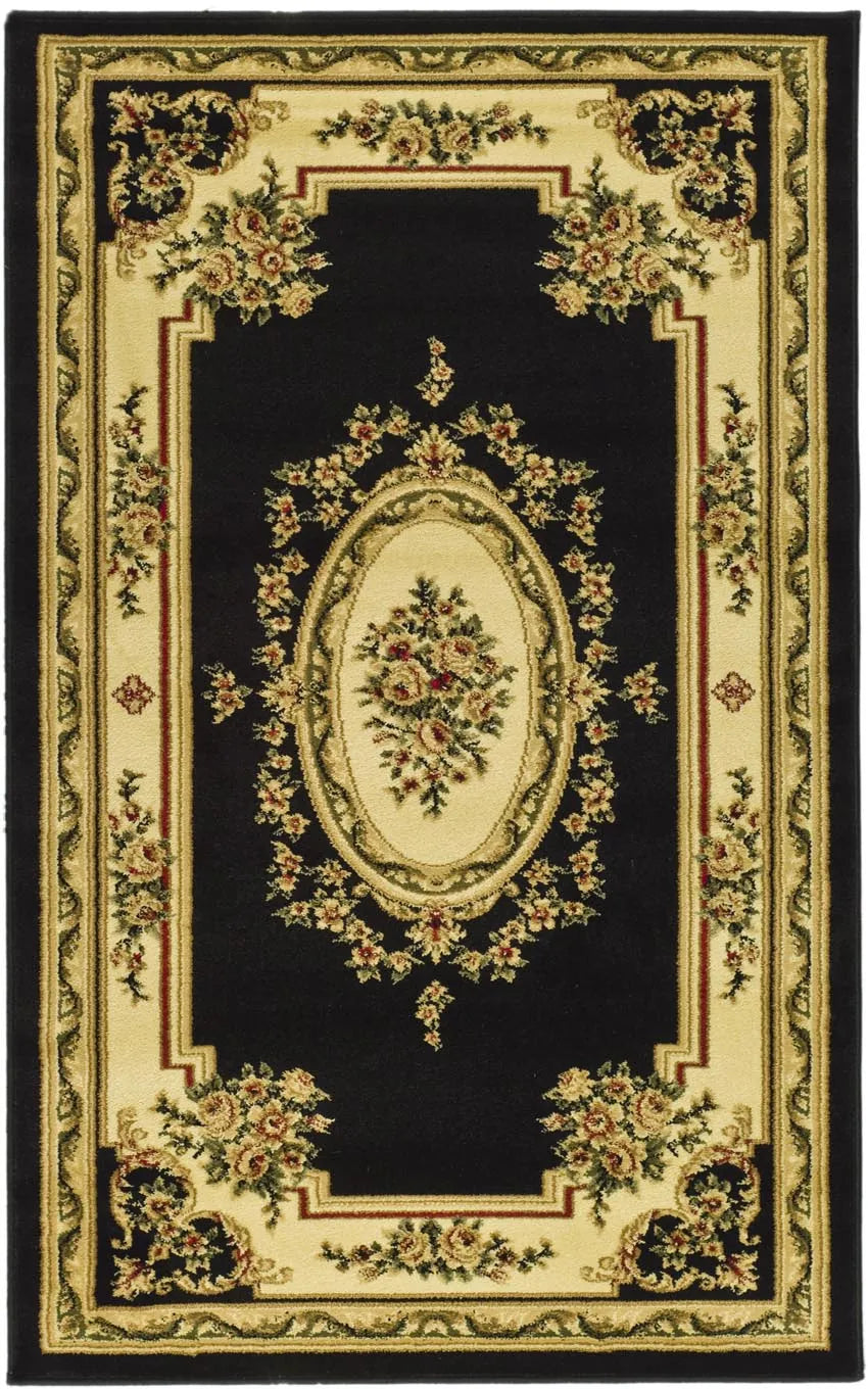 Safavieh Lyndhurst 3'-3" x 5'-3" Rug in Black / Ivory