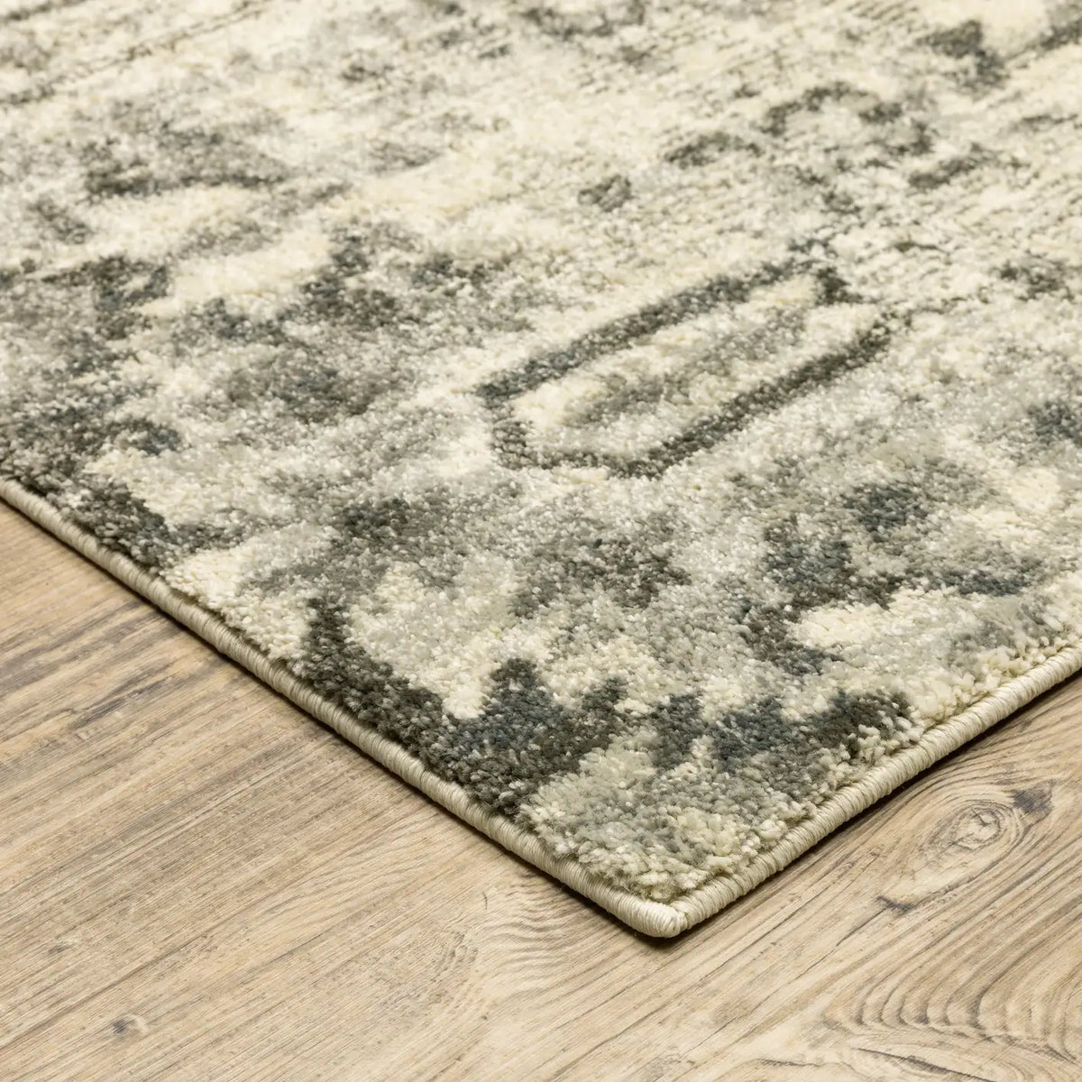 Oriental Weavers Sphinx Florence 4333W Charcoal/ Ivory Rugs - corner detail