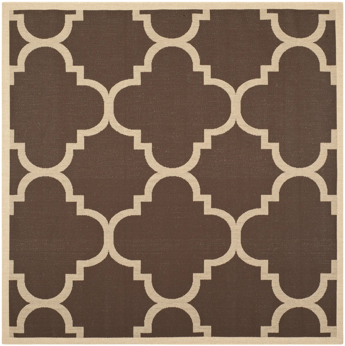 Safavieh Courtyard 6'-7" x 6'-7" Rug in Dark Brown