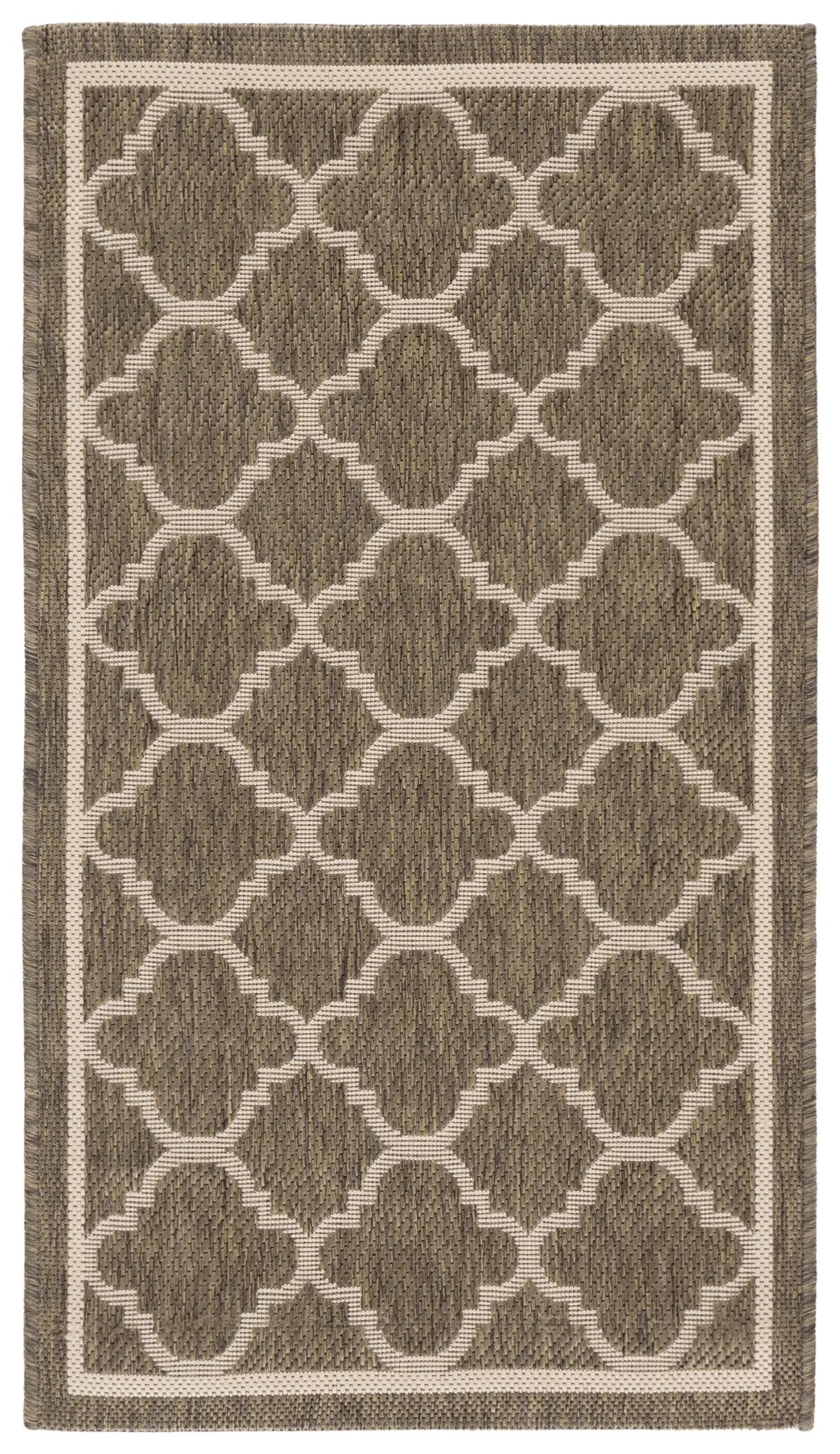 Safavieh Courtyard 2'-0" x 3'-7" Rug in Brown / Bone