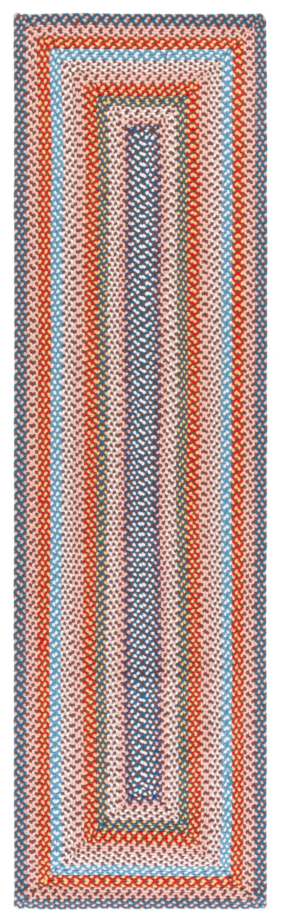 Safavieh Braided 2'-3" x 8'-0" Rug in Rust / Multi