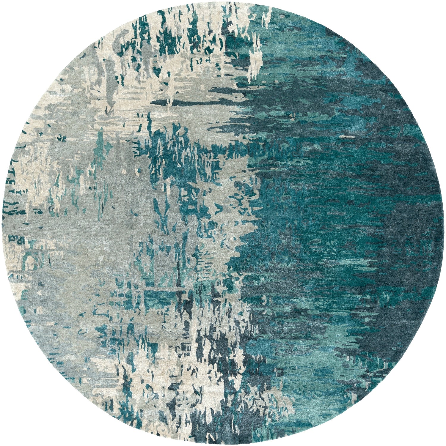 Surya Banshee Ban-3343 Teal / Teal / Moss Rugs.