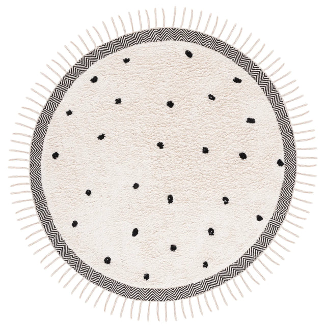 Safavieh Easy Care 3'-0" x 3'-0" Rug in Ivory / Black
