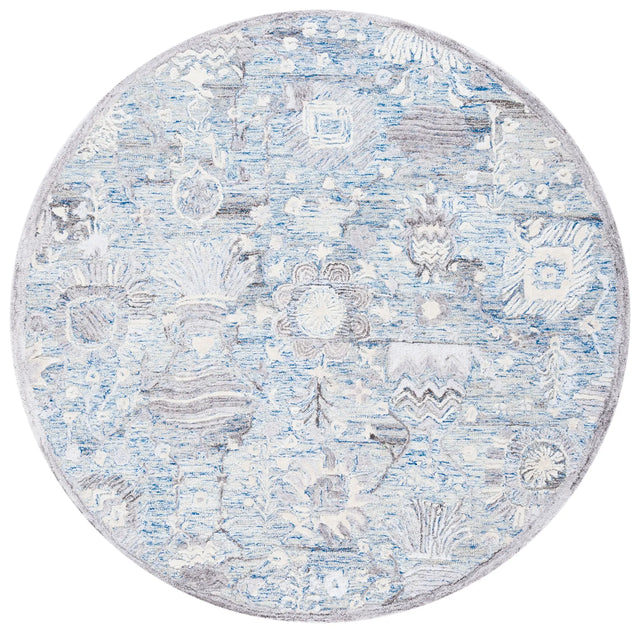 Safavieh Glamour 6'-0" x 6'-0" Rug in Light Blue / Ivory