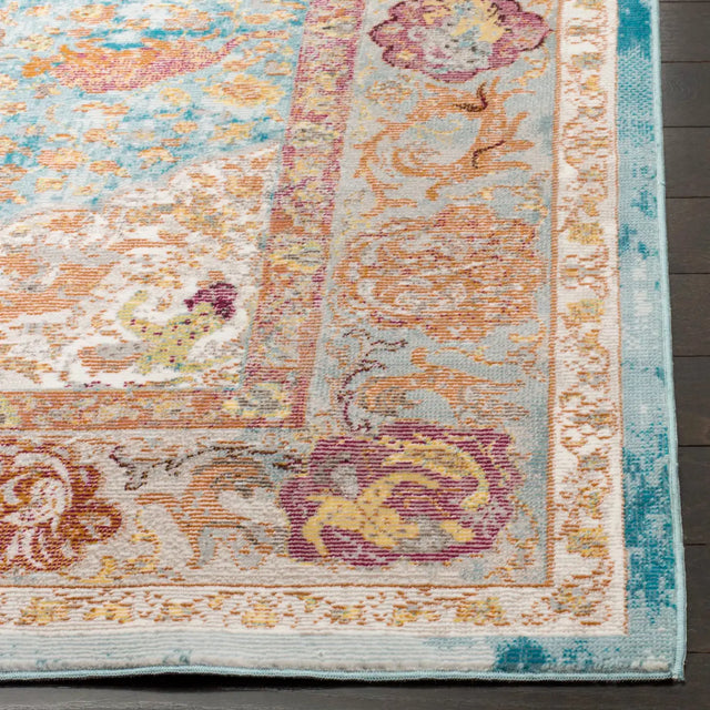 Safavieh Aria 5'-0" x 6'-7" Rug in Blue / Orange