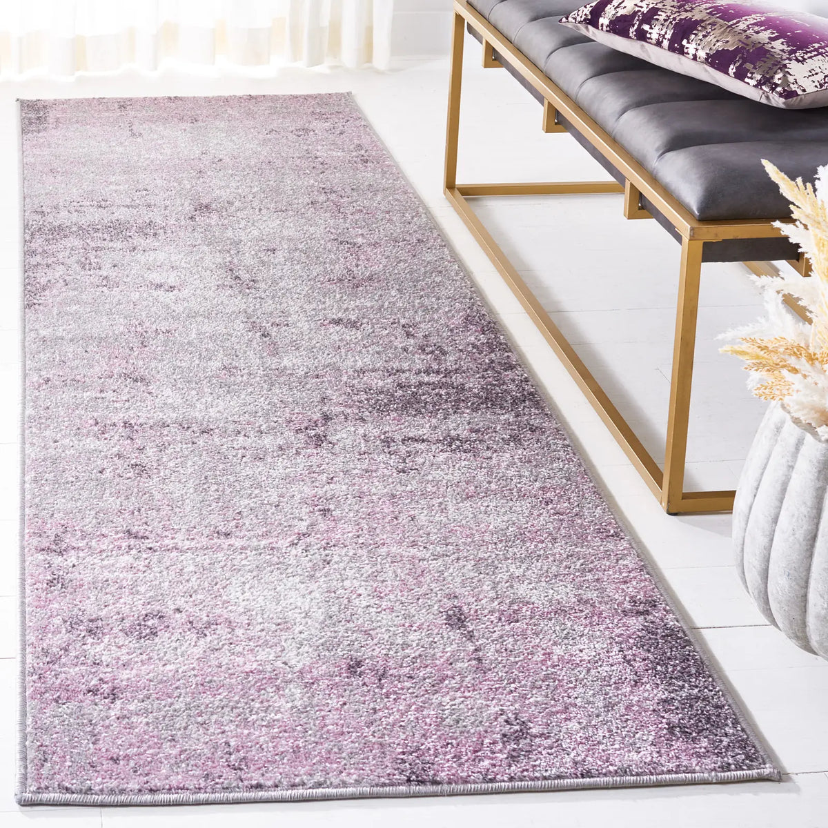 Safavieh Adirondack 2'-6" x 10'-0" Rug in Light Grey / Purple
