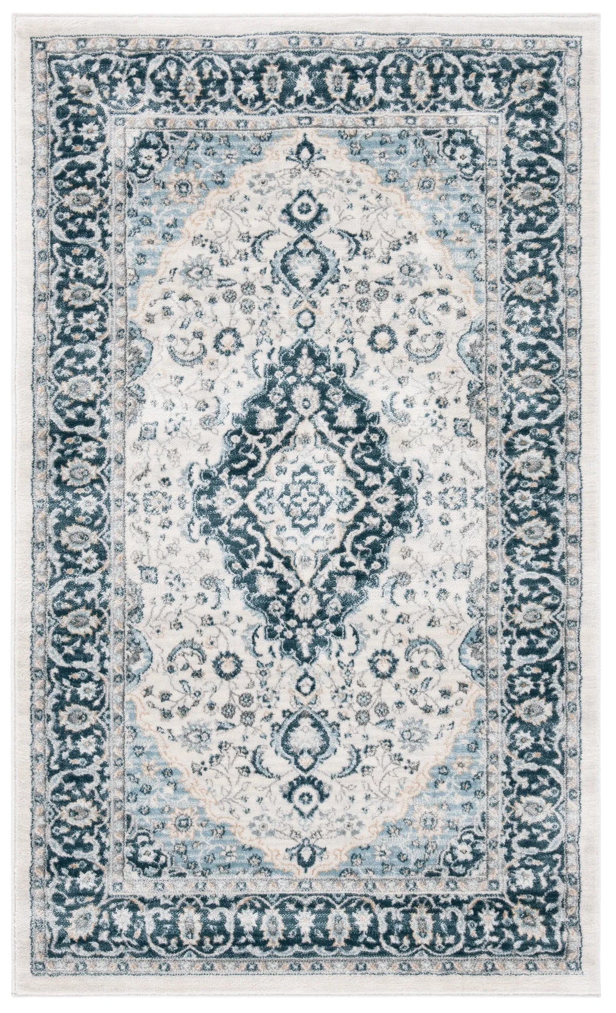 Safavieh Isabella 3'-0" x 5'-0" Rug in Cream / Dark Blue