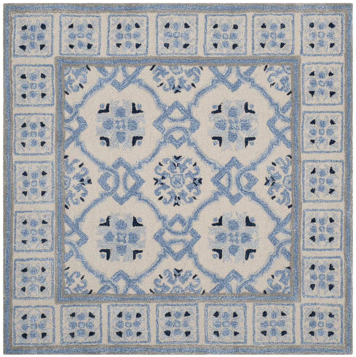 Safavieh Bella 5'-0" x 5'-0" Rug in Ivory / Blue