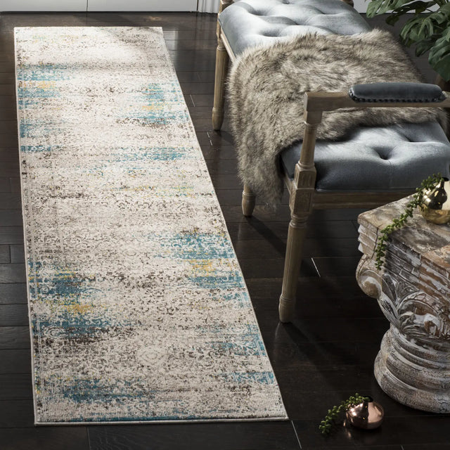 Safavieh Aria 2'-0" x 8'-0" Rug in Cream / Blue