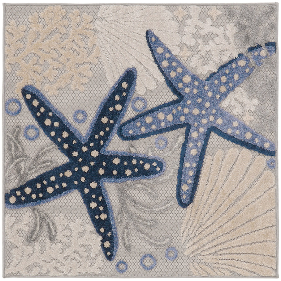 Nourison Aloha Alh24 Blue/Grey Rugs