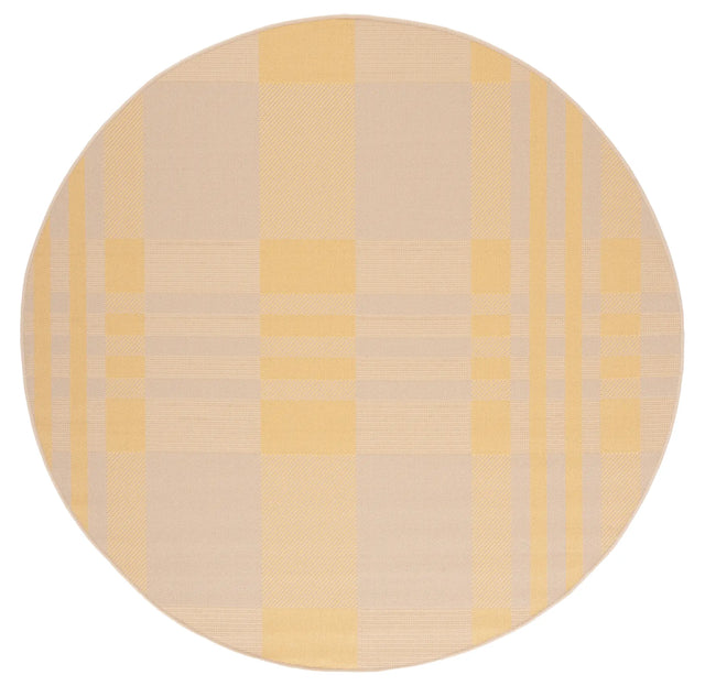 Safavieh Courtyard 6'-7" x 6'-7" Rug in Gold / Beige