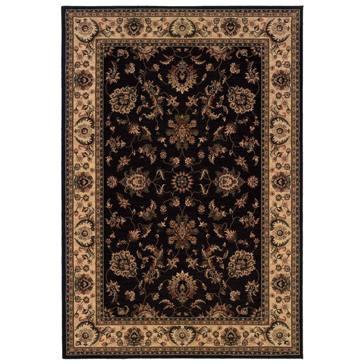 Oriental Weavers Sphinx Ariana 311k3 Black / Ivory Rugs - main flat