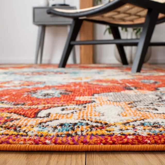 Safavieh Madison 4'-0" x 6'-0" Rug in Orange / Light Blue