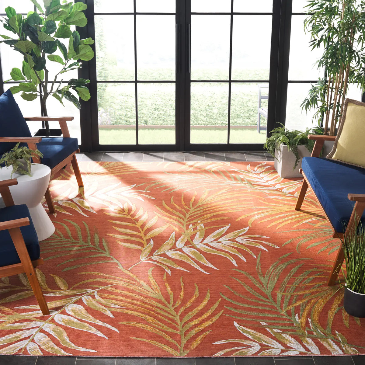 Safavieh Sunrise 8'-0" x 10'-0" Rug in Ivory / Rust Sage