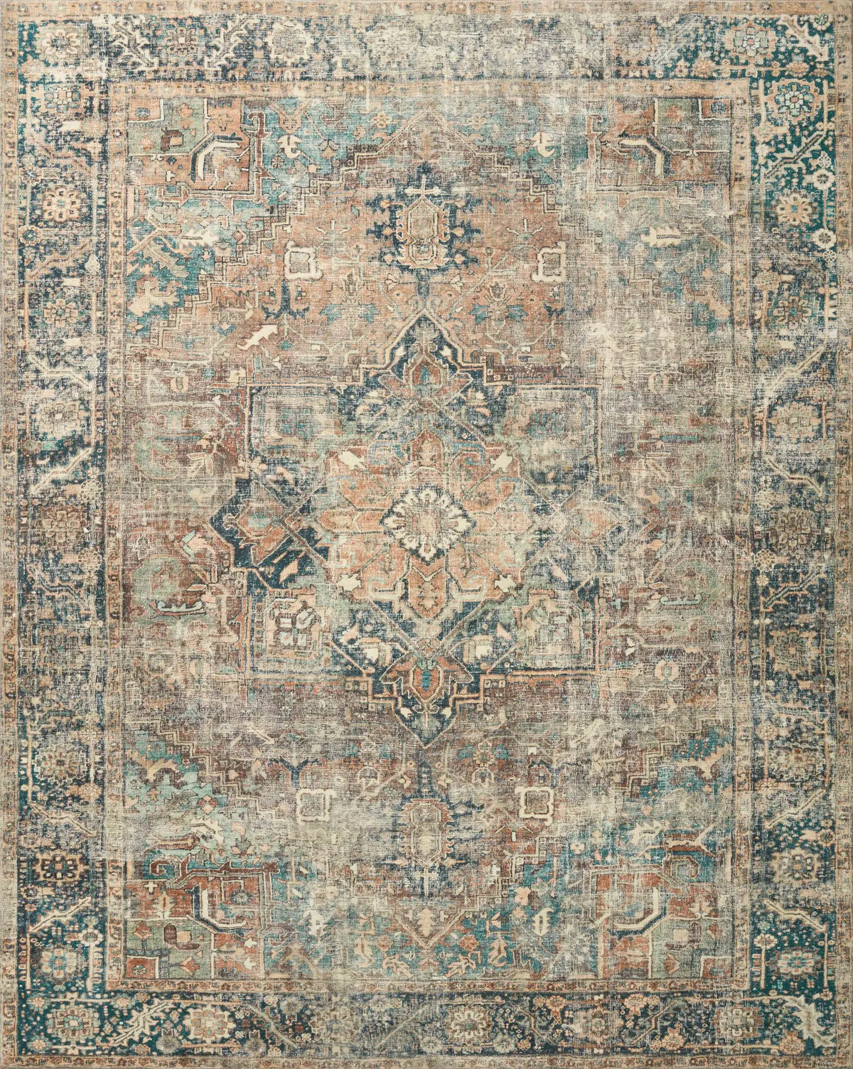 Loloi Margot Mat-02 Terracotta/Lagoon Rugs - main flat