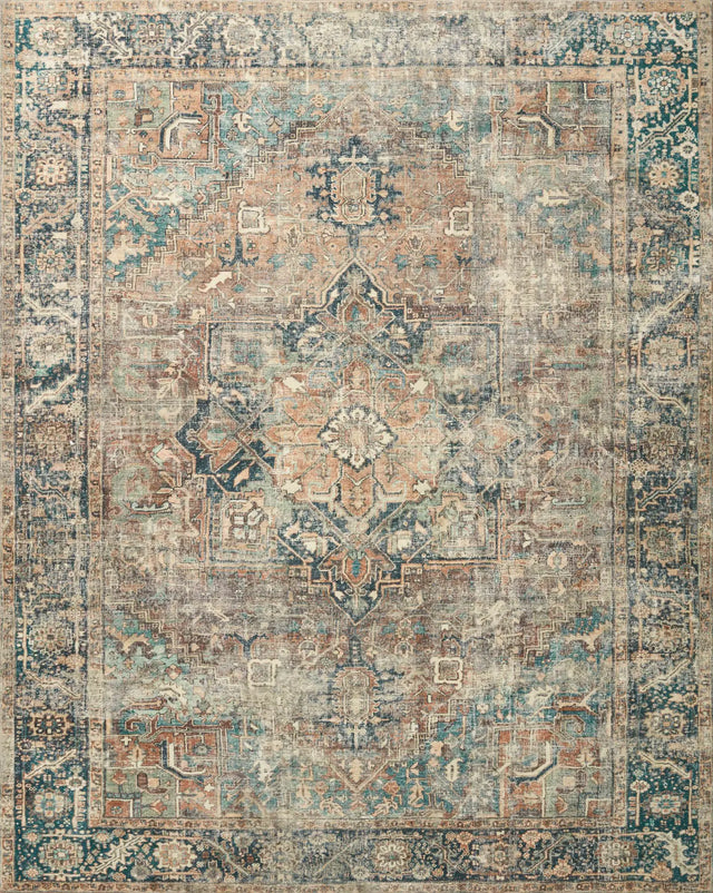 Loloi Margot Mat-02 Terracotta/Lagoon Rugs - main flat
