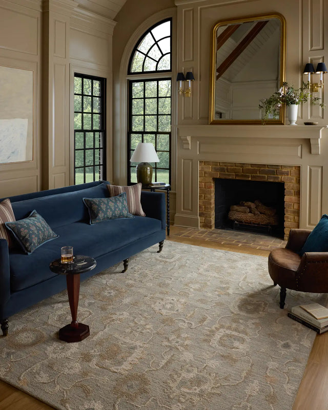 Chris Loves Julia x Loloi Dorothea DRT-01 Stone / Multi Rug - room scene 3