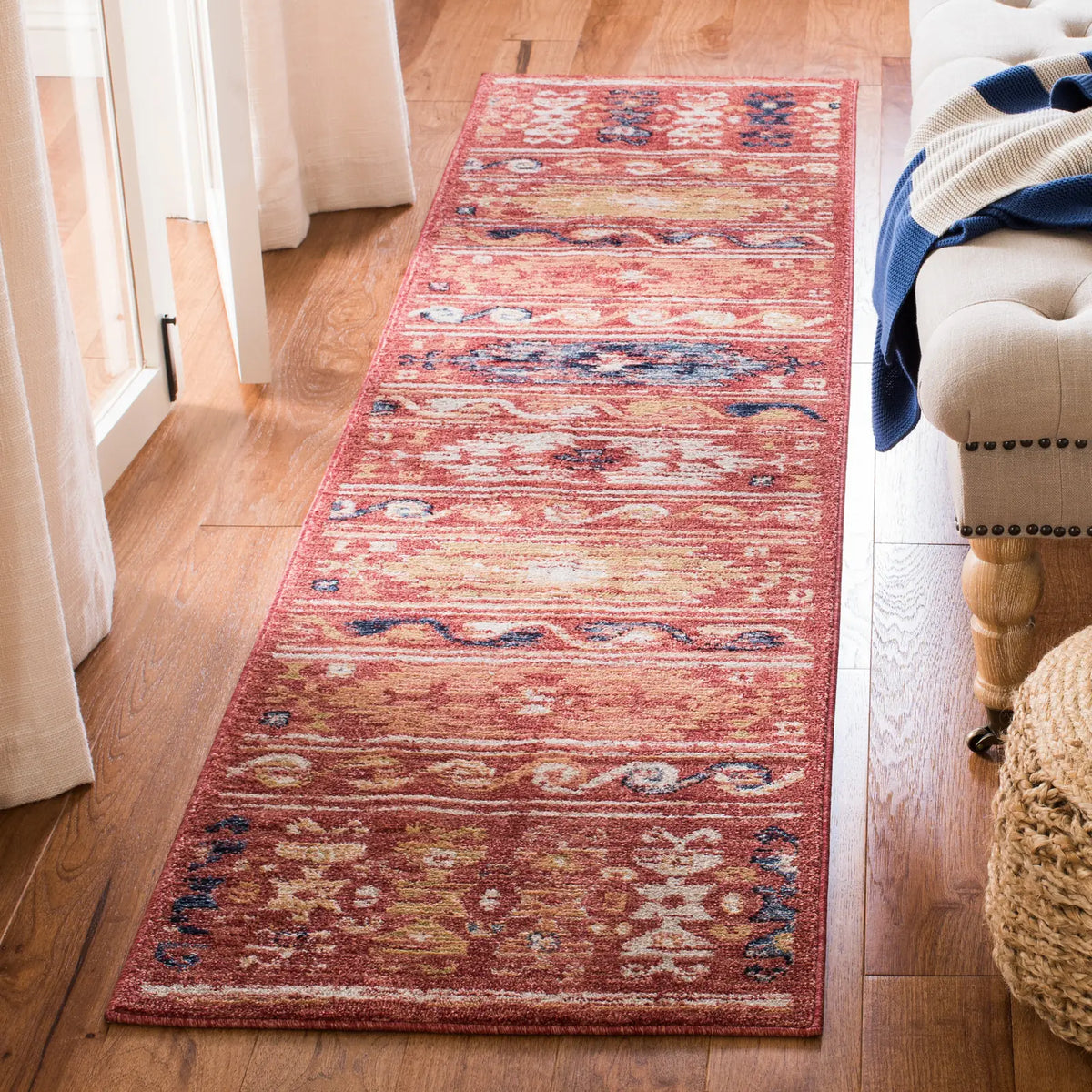 Safavieh Charleston 2'-0" x 8'-0" Rug in Rust / Ivory