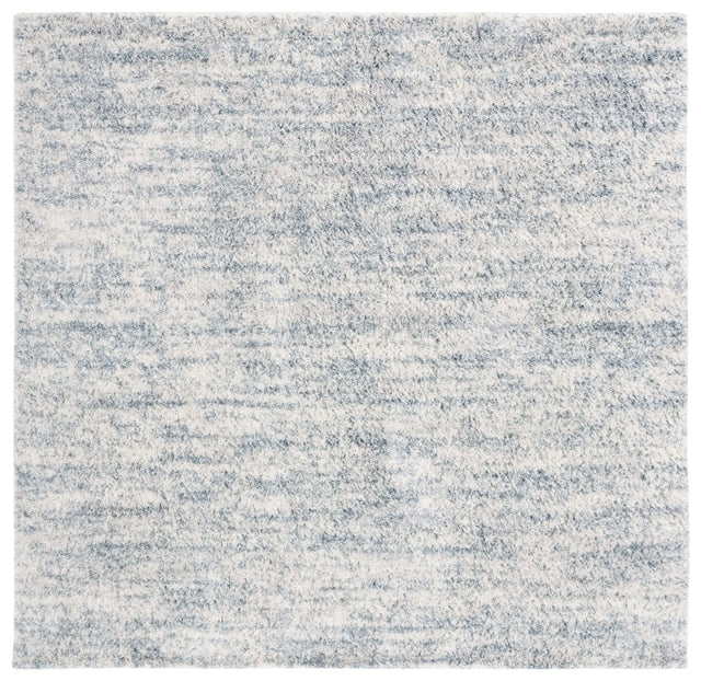 Safavieh Berber Shag 8'-0" x 8'-0" Rug in Ivory / Light Aqua