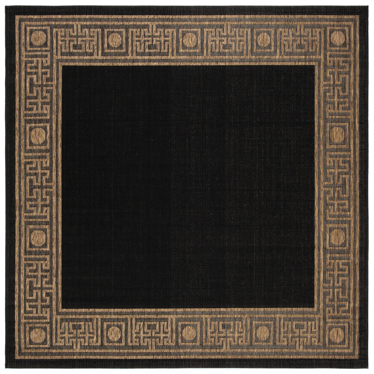 Safavieh Courtyard 6'-7" x 6'-7" Rug in Black / Coffee