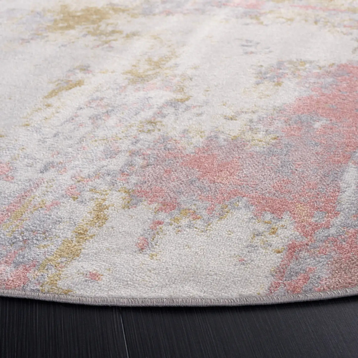 Safavieh Bayside 5'-3" x 5'-3" Rug in Ivory / Grey Pink