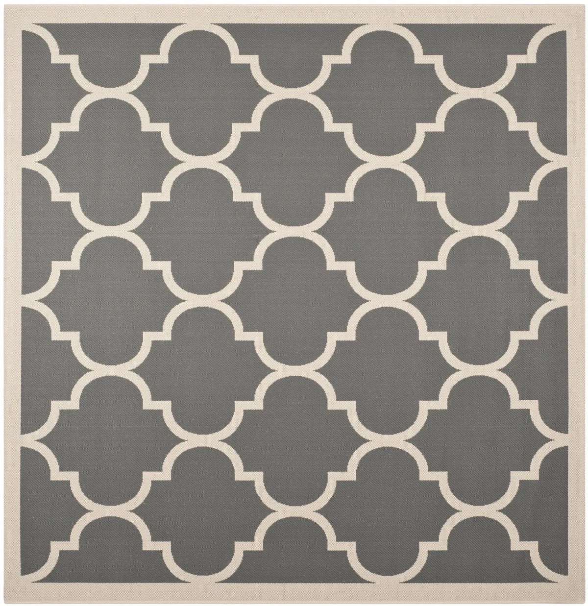Safavieh Courtyard 6'-7" x 6'-7" Rug in Anthracite / Beige