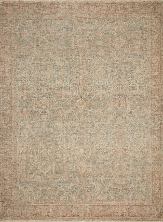 Loloi Priya Pry-06 Denim/Rust Rugs - main flat