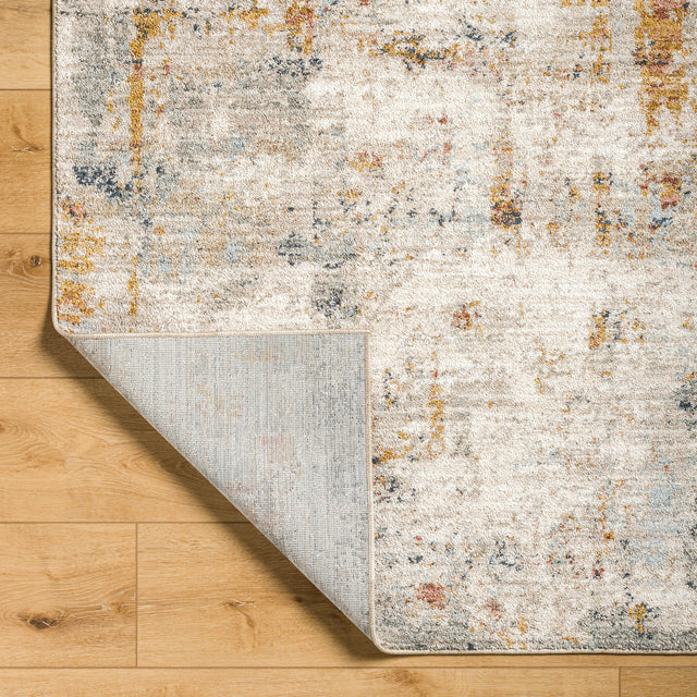 Surya Beckham Bcm-2309 Off-White, Light Slate, Ice Blue, Amber, Medium Brown, Charcoal Rug.