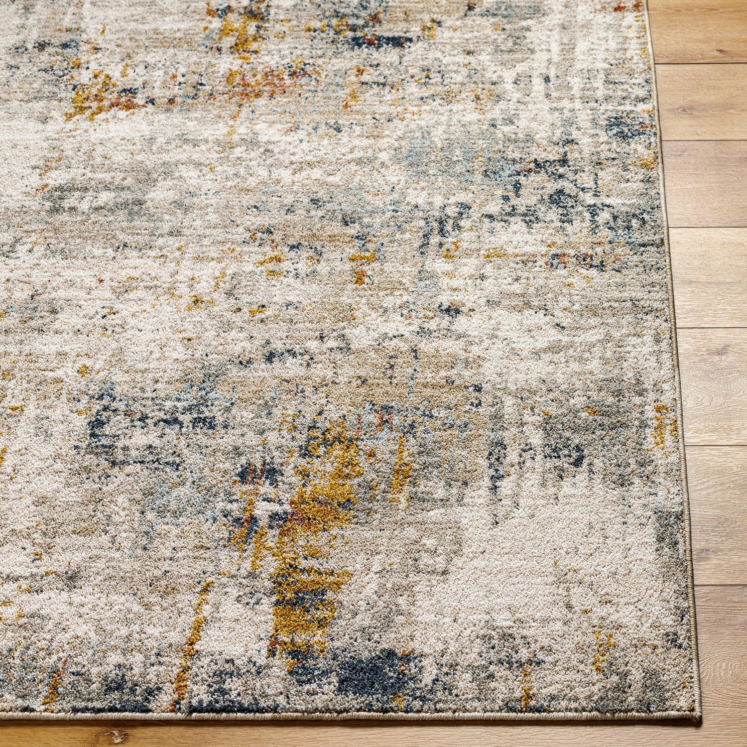 Surya Beckham Bcm-2311 Off-White, Medium Gray, Ice Blue, Charcoal, Amber, Medium Brown Rug.