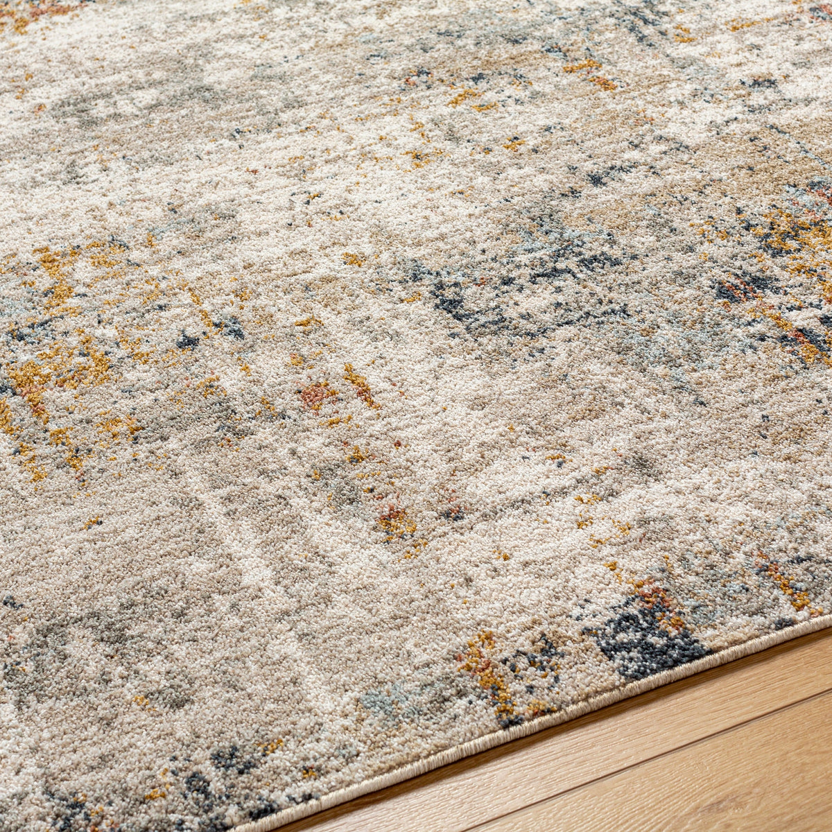 Surya Beckham Bcm-2311 Off-White, Medium Gray, Ice Blue, Charcoal, Amber, Medium Brown Rug.