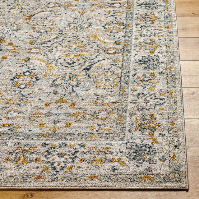 Surya Beckham Bcm-2319 Light Slate, Off-White, Ice Blue, Charcoal, Amber, Medium Brown Rug.