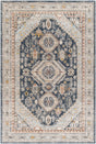 Surya Beckham Bcm-2320 Charcoal, Off-White, Light Slate, Ice Blue, Medium Brown, Amber Rug.