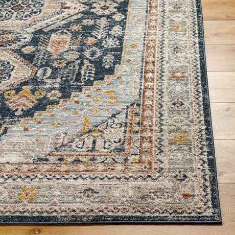 Surya Beckham Bcm-2320 Charcoal, Off-White, Light Slate, Ice Blue, Medium Brown, Amber Rug.