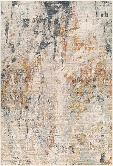 Surya Beckham Bcm-2326 Light Slate, Off-White, Ice Blue, Charcoal, Medium Brown, Amber Rug.