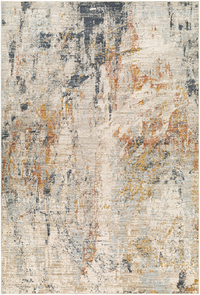 Surya Beckham Bcm-2326 Light Slate, Off-White, Ice Blue, Charcoal, Medium Brown, Amber Rug.