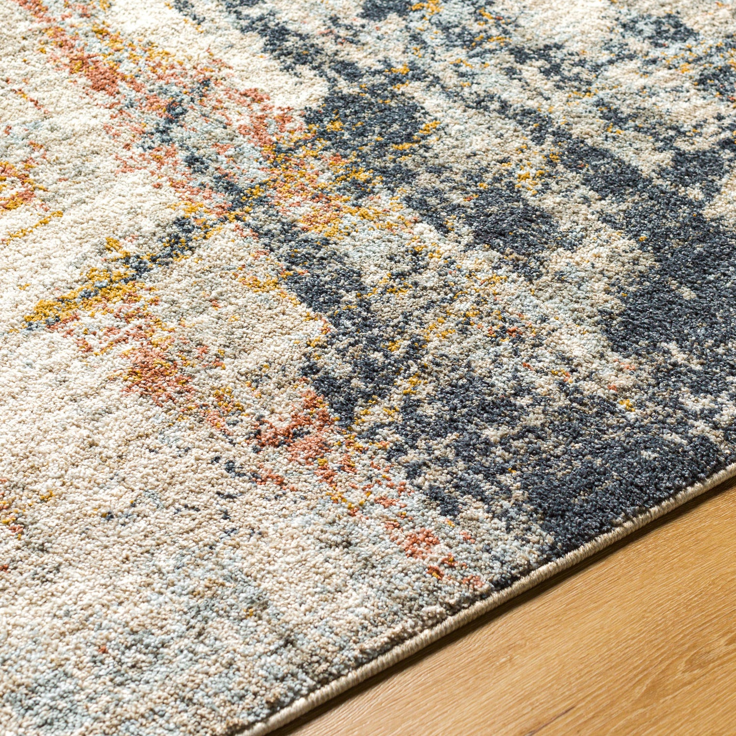 Surya Beckham Bcm-2326 Light Slate, Off-White, Ice Blue, Charcoal, Medium Brown, Amber Rug.