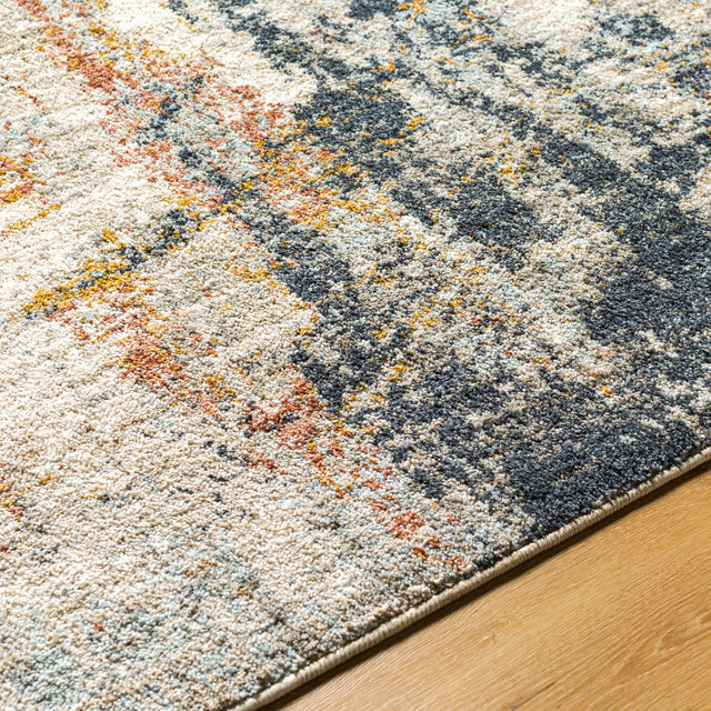 Surya Beckham Bcm-2326 Light Slate, Off-White, Ice Blue, Charcoal, Medium Brown, Amber Rug.