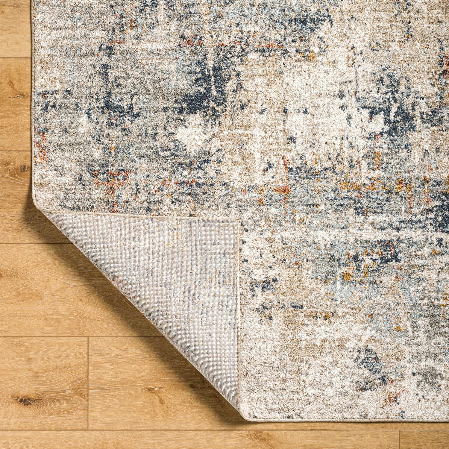 Surya Beckham Bcm-2329 Medium Gray, Off-White, Charcoal, Ice Blue, Medium Brown, Amber Rug.
