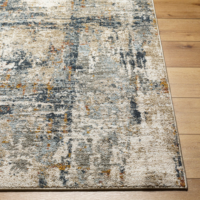 Surya Beckham Bcm-2329 Medium Gray, Off-White, Charcoal, Ice Blue, Medium Brown, Amber Rug.