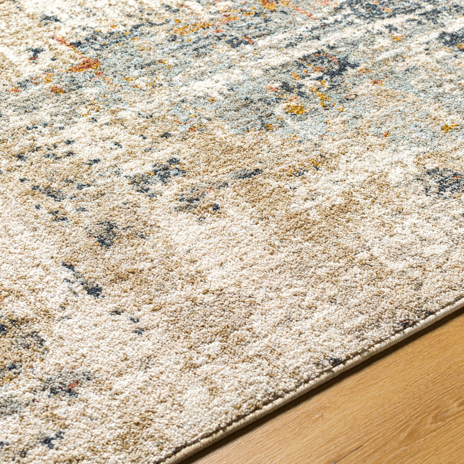 Surya Beckham Bcm-2329 Medium Gray, Off-White, Charcoal, Ice Blue, Medium Brown, Amber Rug.