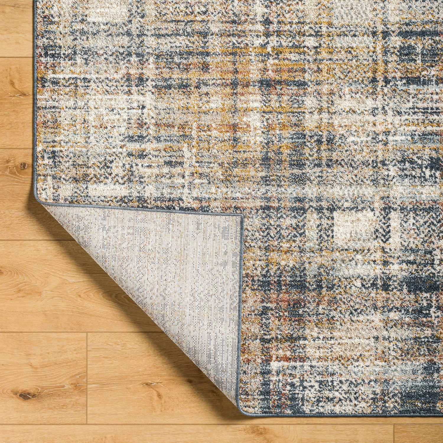 Surya Beckham Bcm-2331 Charcoal, Off-White, Ice Blue, Amber, Medium Gray Rug.