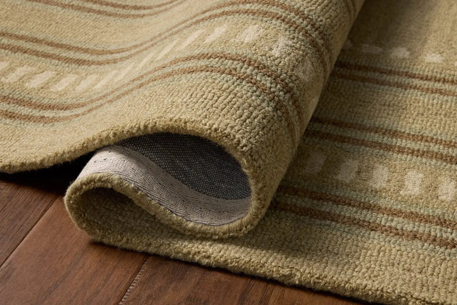 Chris Loves Julia x Loloi Alfie ALF-04 Green / Natural Rug - pile height