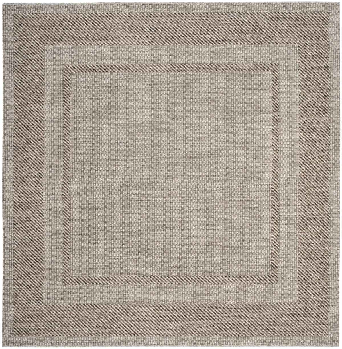 Safavieh Courtyard 6'-7" x 6'-7" Rug in Beige / Brown