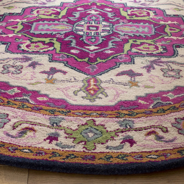 Safavieh Bellagio 5'-0" x 5'-0" Rug in Ivory / Pink