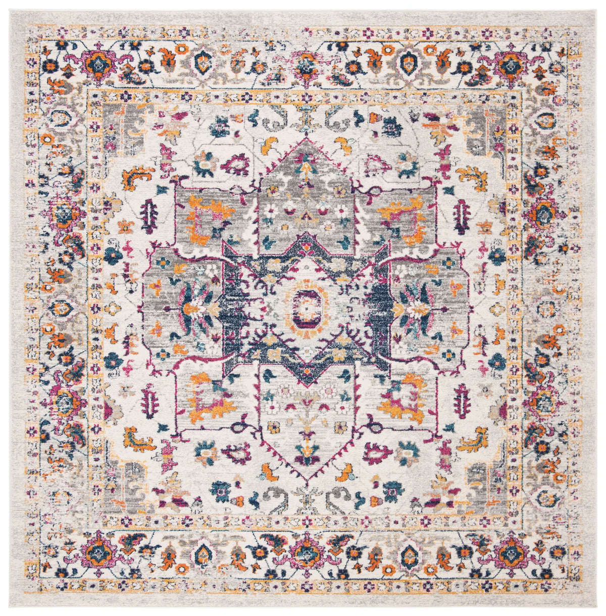 Safavieh Evoke 6'-7" x 6'-7" Rug in Ivory / Grey