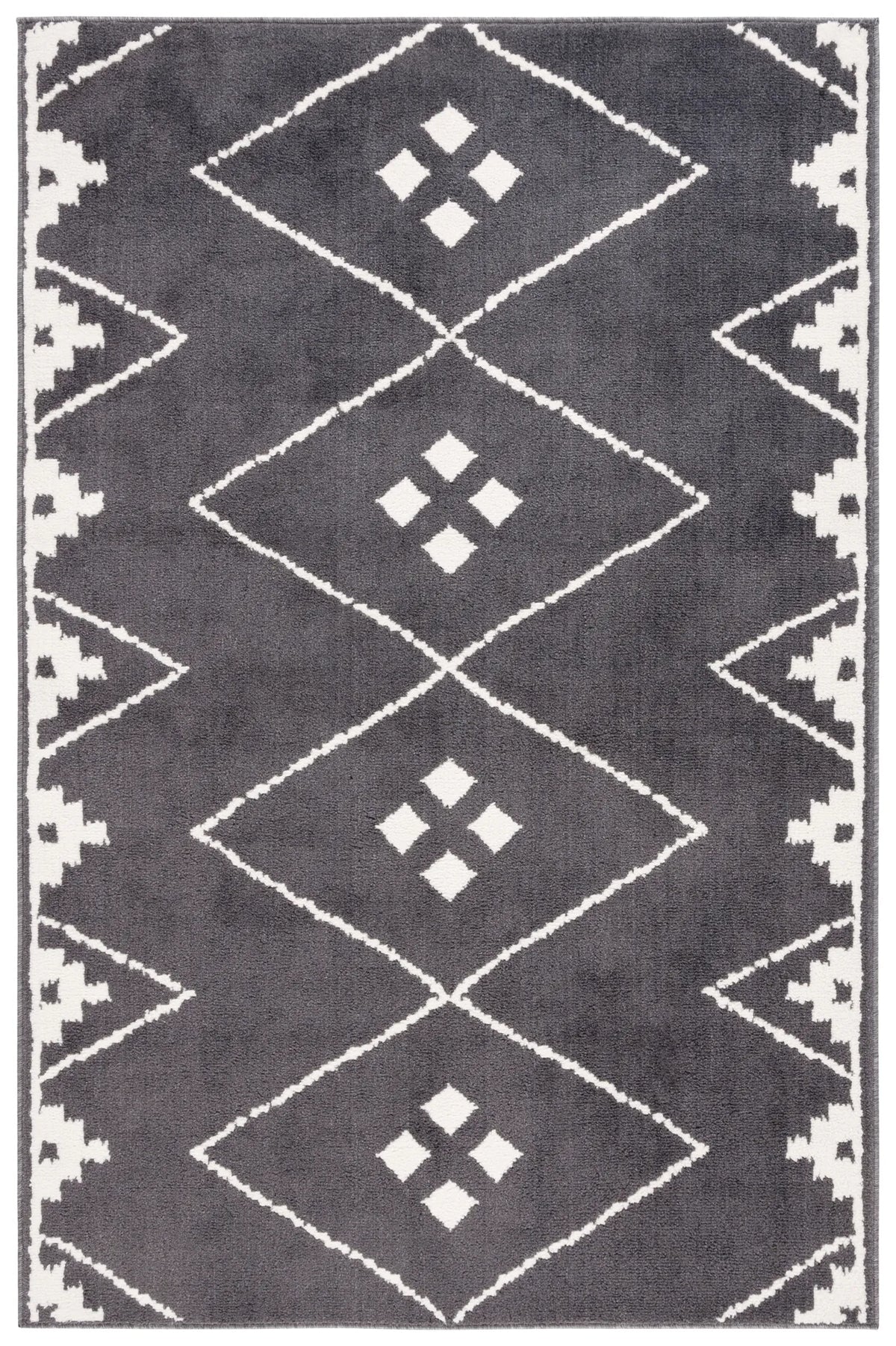 Safavieh Pyramid 4'-5" x 6'-5" Rug in Charcoal / Ivory