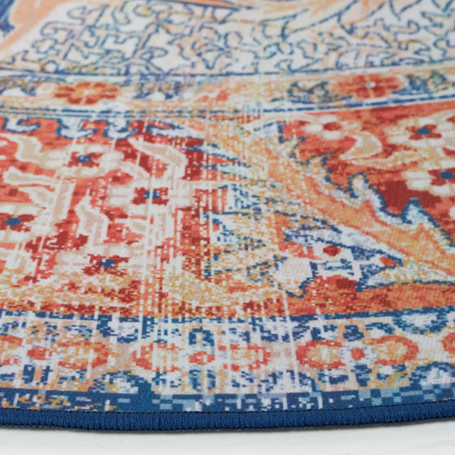 Safavieh Tucson 6'-0" x 6'-0" Rug in Rust / Blue