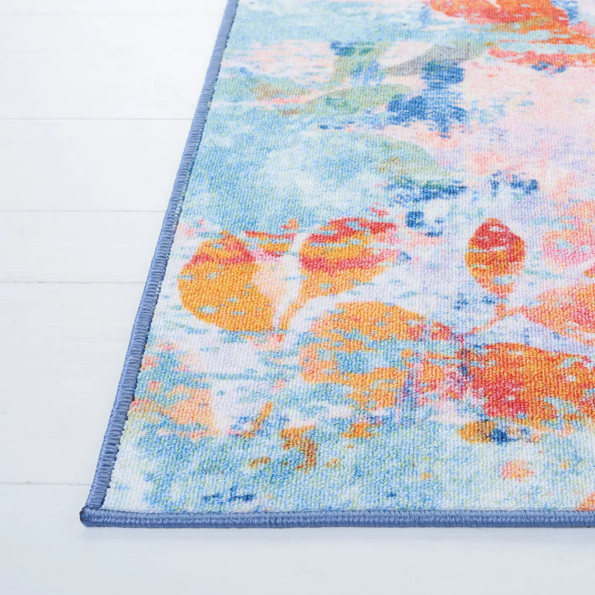 Safavieh Paint Brush 4'-4" x 6'-0" Rug in Blush Pink / Green