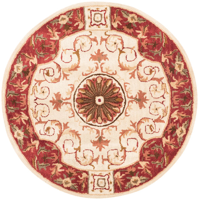 Safavieh Empire 3'-6" x 3'-6" Rug in Ivory / Red