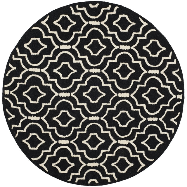 Safavieh Cambridge 6'-0" x 6'-0" Rug in Black / Ivory
